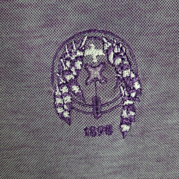 Travis Mathew Polo Shirt Men's Large Purple Short Sleeve Pima Cotton Blend - Picture 5 of 12